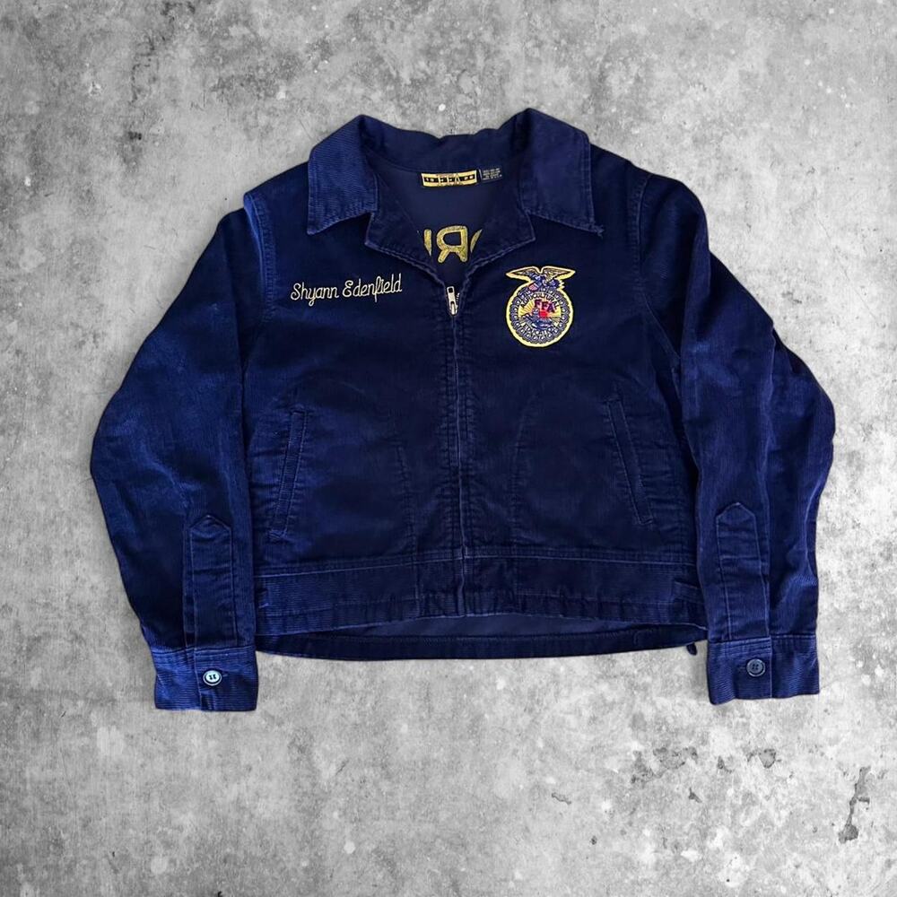 Vintage FFA Navy Blue Corduroy Florida Jacket